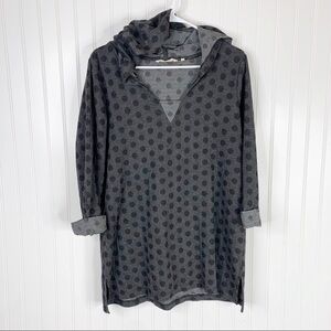 Soft surroundings Polka Dot Hooded Sweater Size Medium